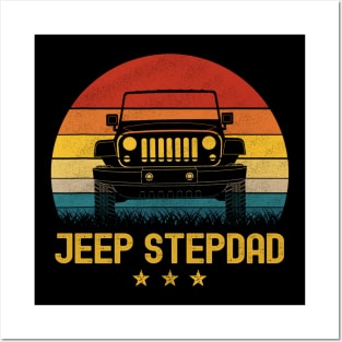 Vintage Jeep Jeep Step-Dad Jeep men Jeeps Lover Posters and Art